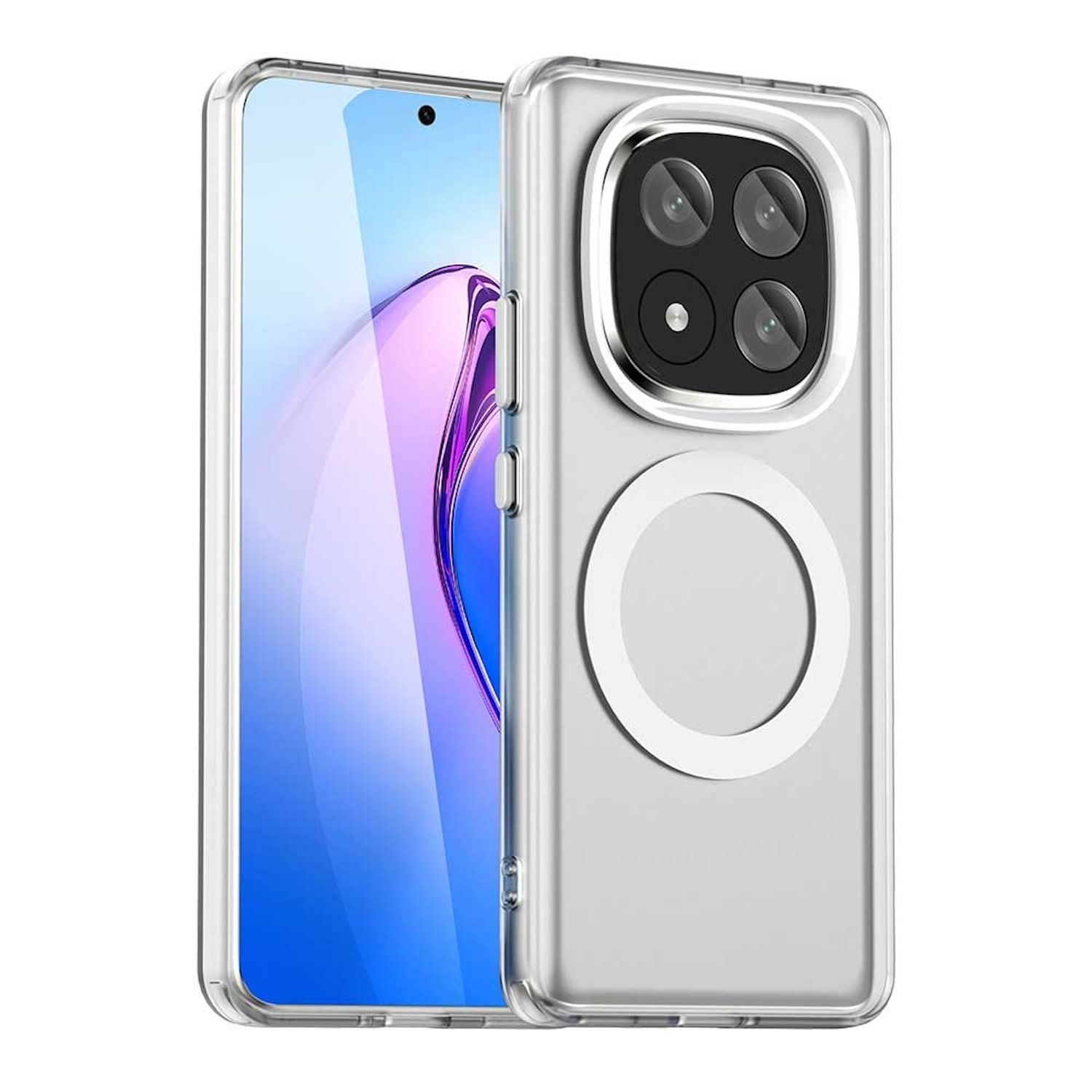 Schutzhülle Für Xiaomi Redmi Note 14 Pro+ 5G – TPU/PC Hybrid, Mit Standfuß, Stoßfest (Rot)