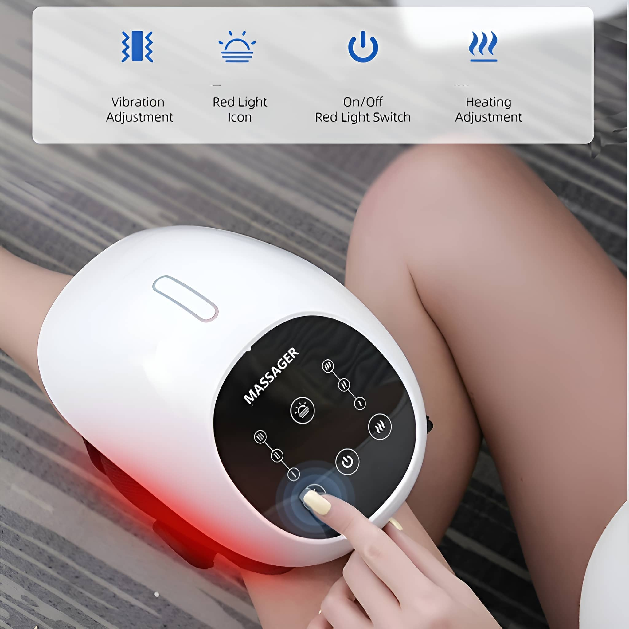 DECOME Knie-Massager mit Infrarot-Rotlicht 3 Heizstufen 3 Vibrationsmodi  Massagegert | MediaMarkt