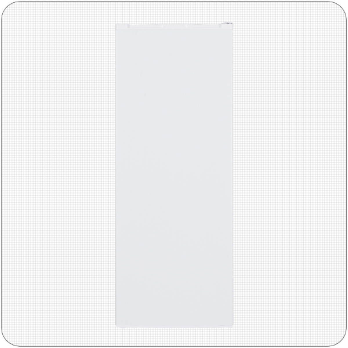 Weißes, rechteckiges Objekt auf einem gitterartigen Hintergrund. Keine weiteren Details erkennbar.