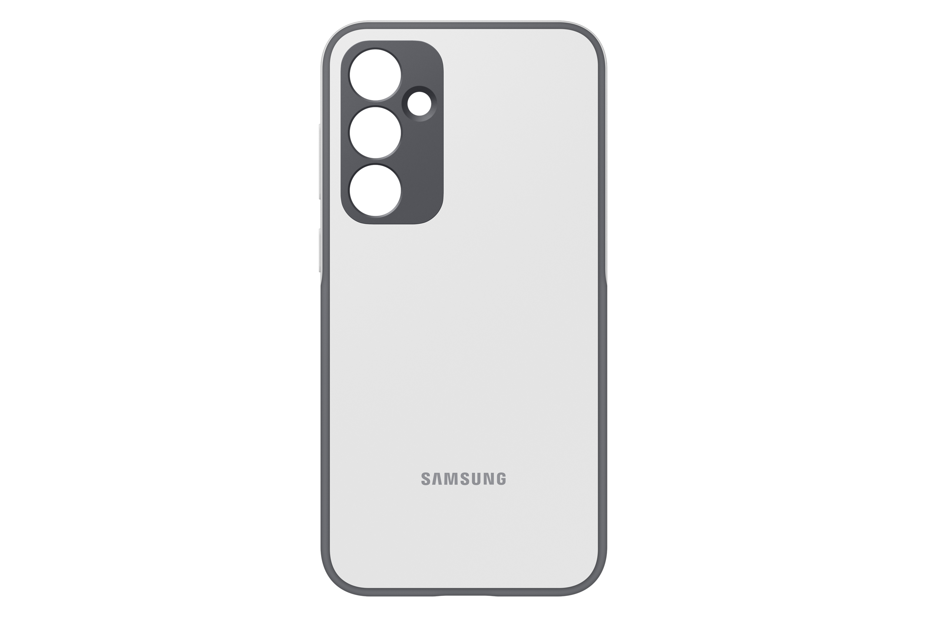 Une coque de téléphone en couleurs blanc et gris.