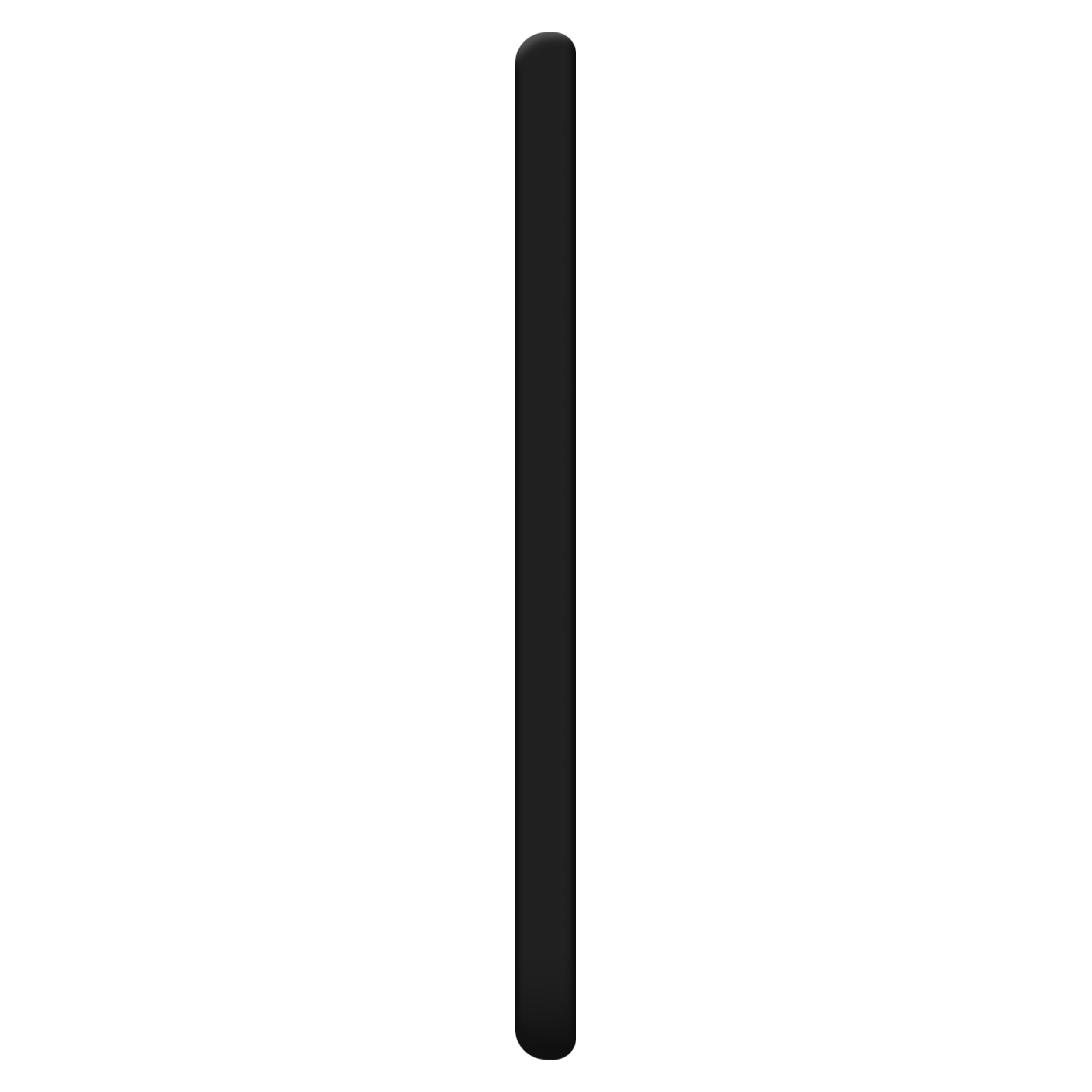 Schwarzer Eingabestift auf schwarzem Hintergrund. Zylindrische Form.