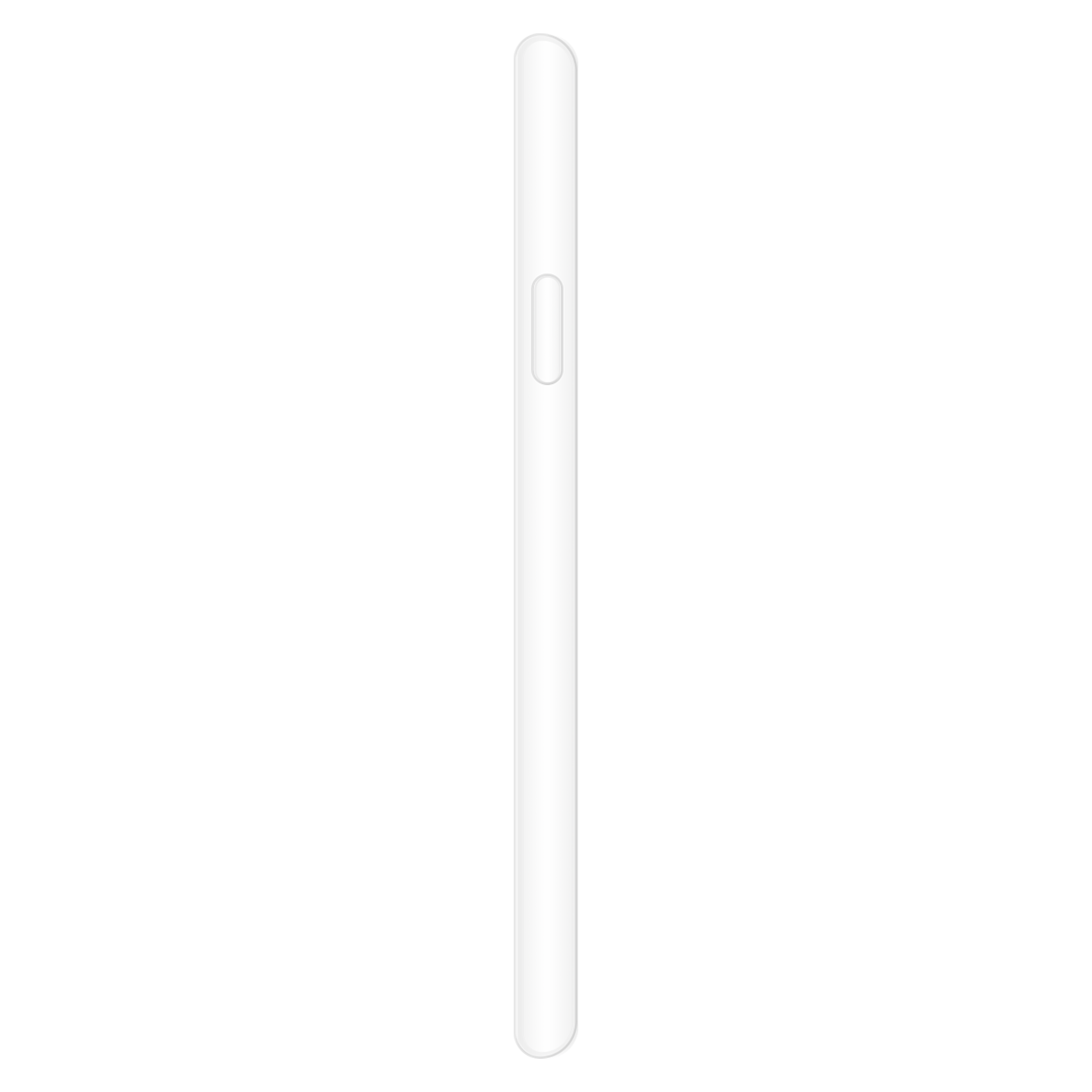 Weißes Telefon, Seitenprofil, schlicht, auf schwarzem Hintergrund.