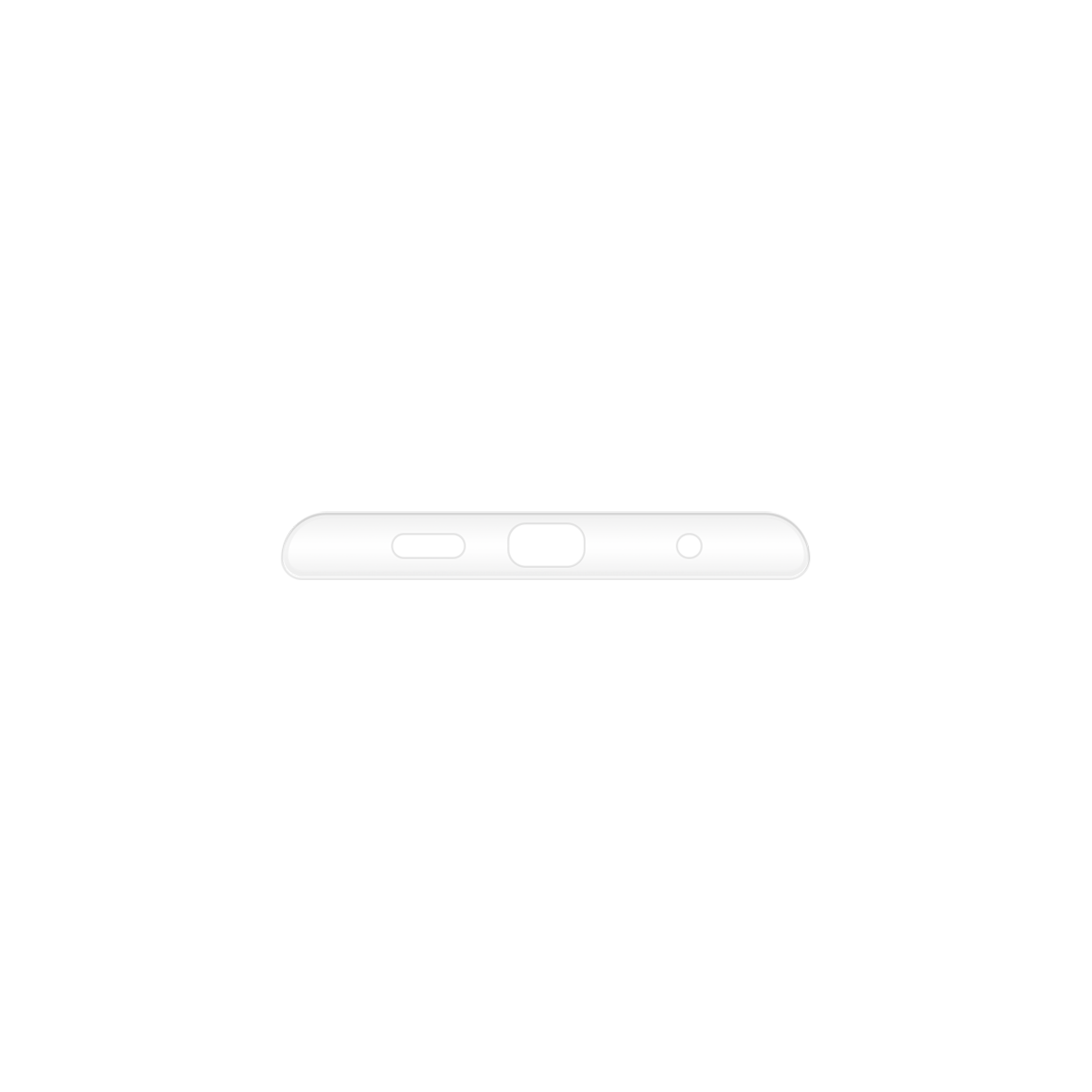 Silberne Telefonunterkante. Hat Löcher für Lautsprecher, Ladeanschluss und Mikrofon. Schwarzer Hintergrund.