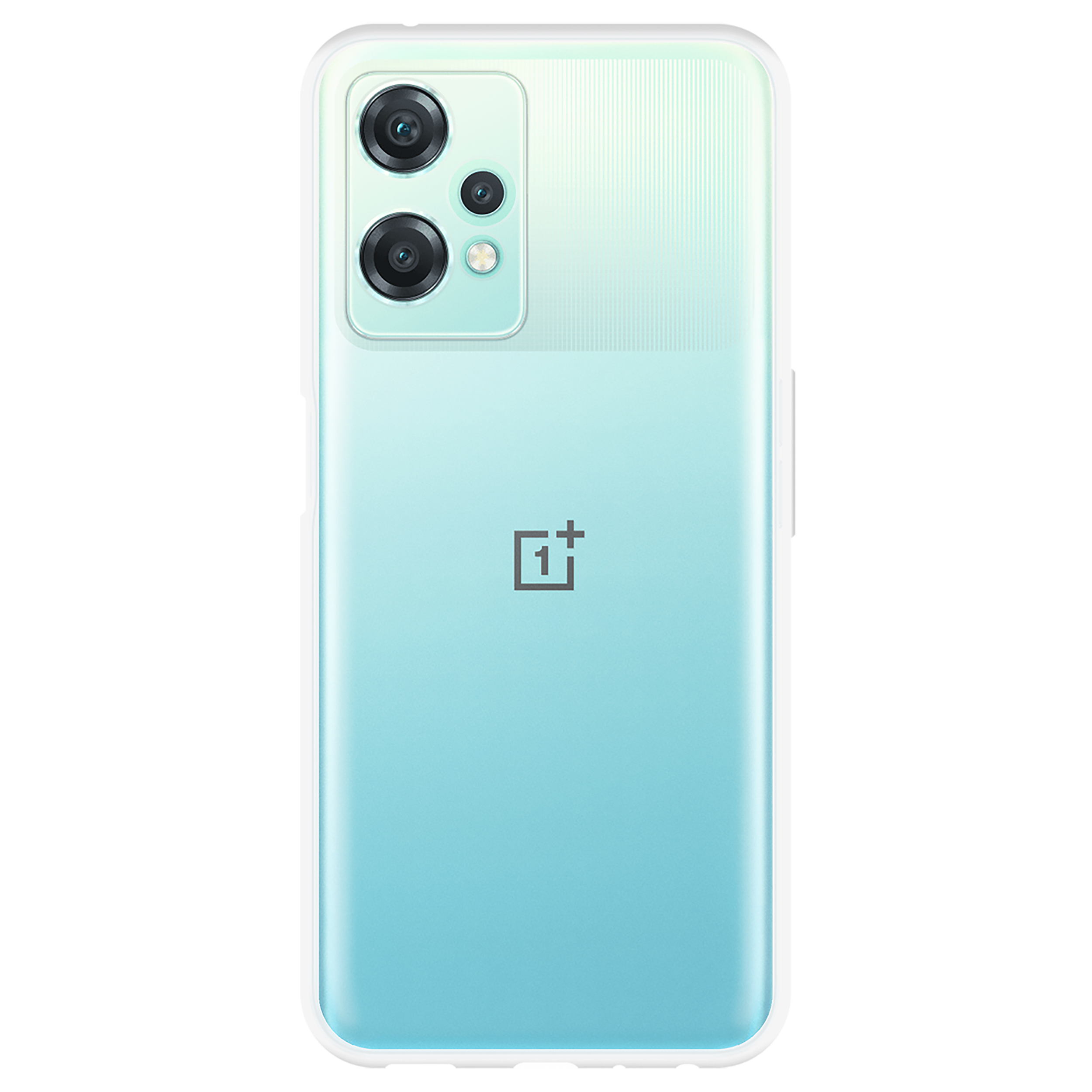 Blaue Telefonrückseite mit Kameras. Das OnePlus-Logo ist sichtbar.