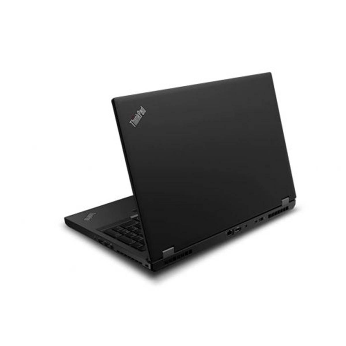 Ein schwarzes ThinkPad-Laptop. Der Laptop ist geschlossen und auf weißem Hintergrund positioniert.