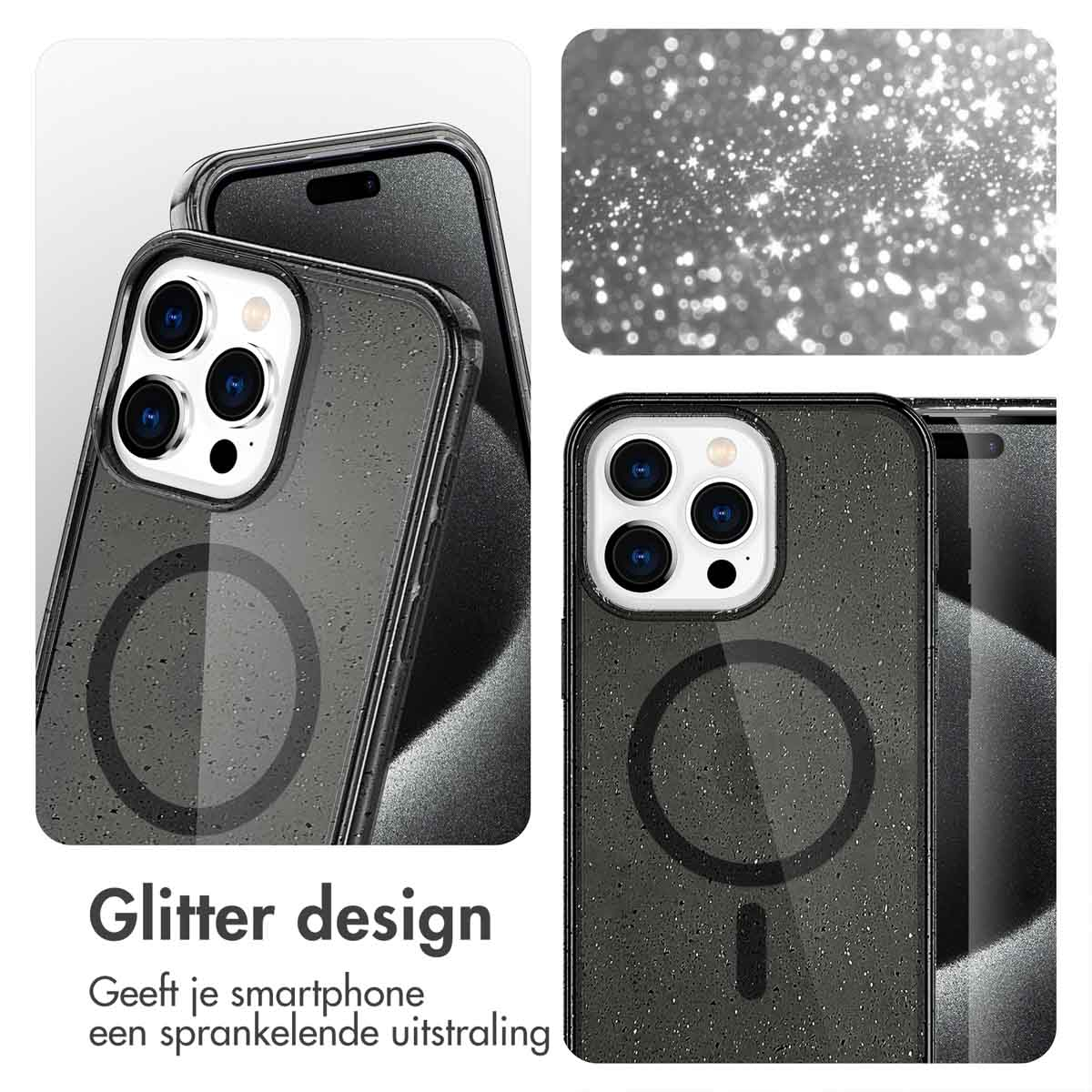IMOSHION Coque arrière compatible avec iPhone 15 Pro Max Étui de Téléphone voor Apple iPhone 15 Pro Max Noir