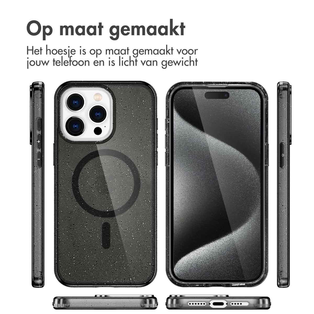 IMOSHION Coque arrière compatible avec iPhone 15 Pro Max Étui de Téléphone voor Apple iPhone 15 Pro Max Noir