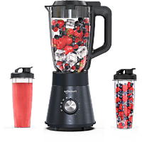 MediaMarkt Safecourt Kitchen Safecourt Kitchen Power blender - 5 automatische programma's - Smoothie maker - 1300 Watt - Zwart Blen... aanbieding