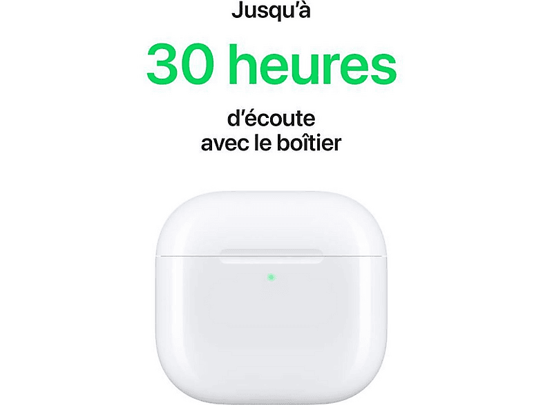 APPLE AIRPODS 4 MXP63ZM/A, In-ear Kopfhörer Bluetooth Weiß