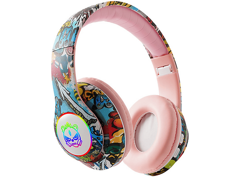 KINSI LED-Beleuchtung, Over-ear Kopfhörer Bluetooth Mehrfarbig