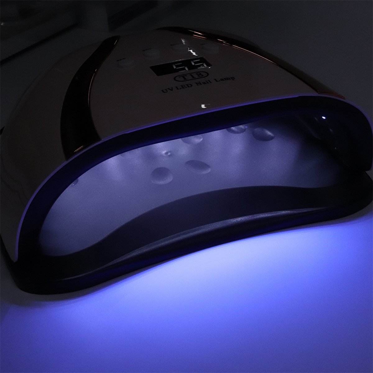 UV-LED-Nagellampe, zeigt die Zeit an und emittiert blaues Licht.
