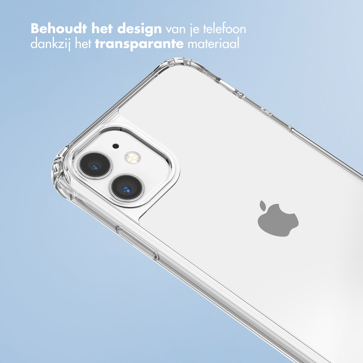 IMOSHION Backcover met koord + armband - Parels hartjes - Geschikt voor Apple iPhone 11 - Telefoonhoesje voor Apple iPhone 11 Transparant