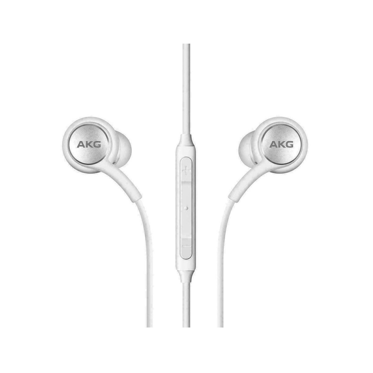 Cuffie AKG bianche con controlli su bianco.