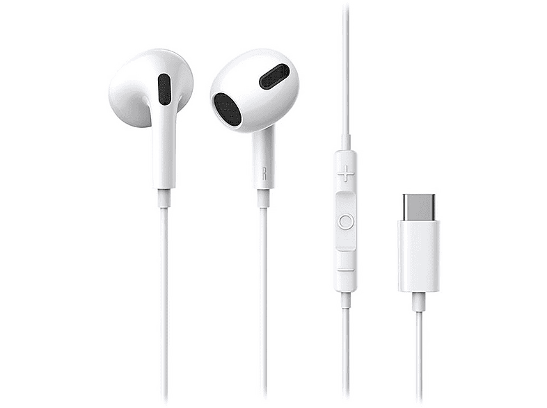 BASEUS C17, In-ear Kabelgebundene Kopfhörer Weiß