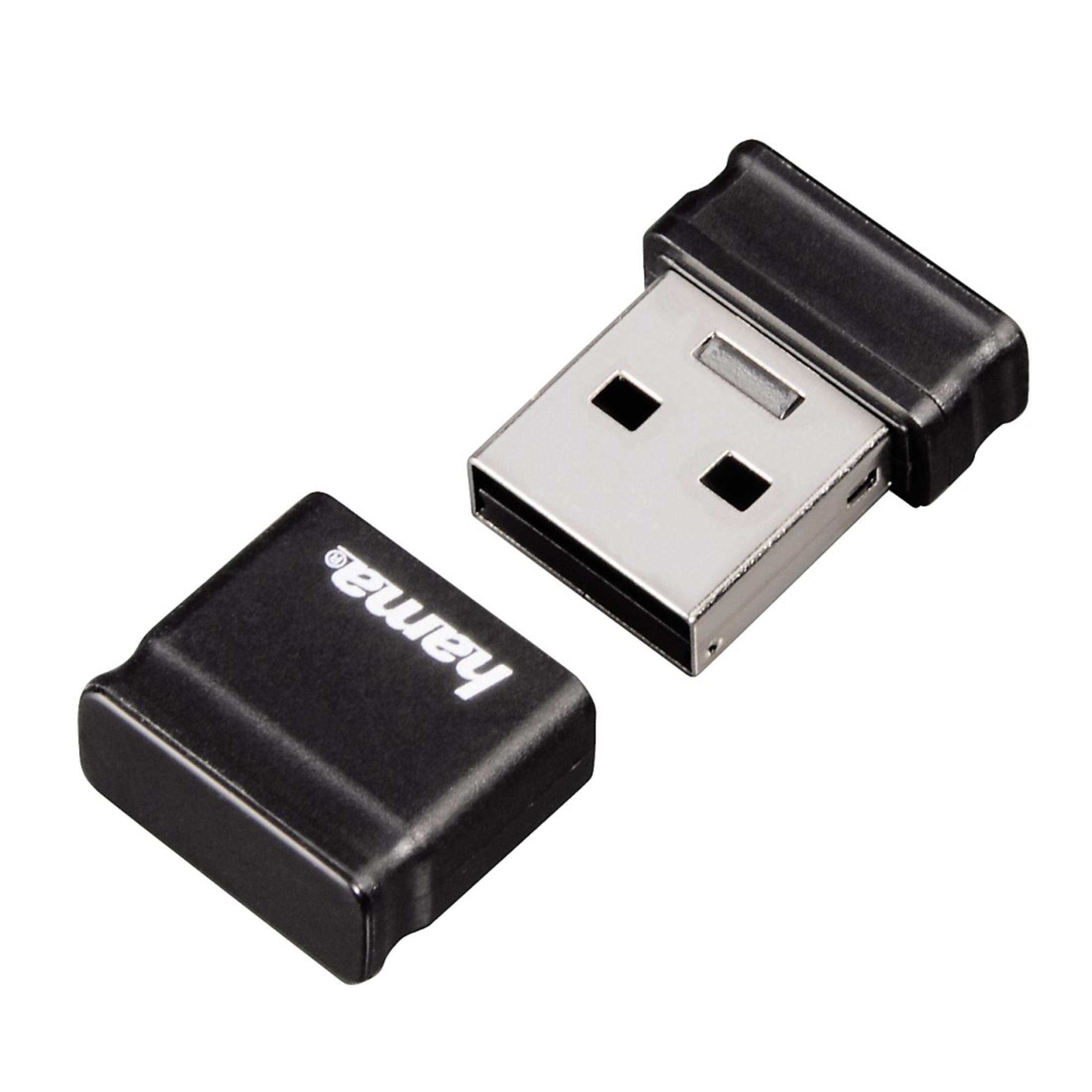 Czarny adapter USB z odpinaną nasadką; biały napis na nasadce.