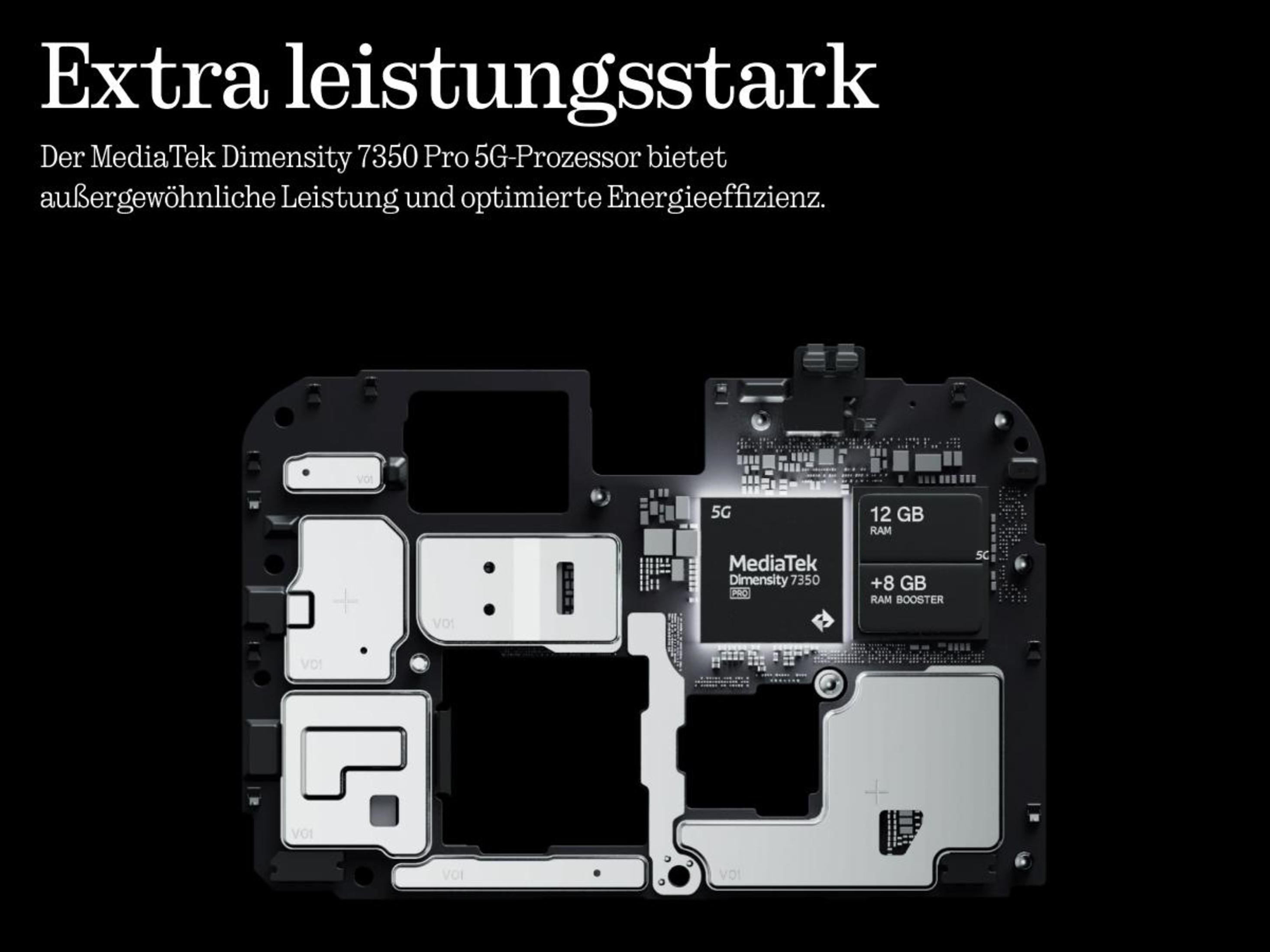 Komponenty płyty głównej, w tym procesor, z tekstem o funkcjach procesora.