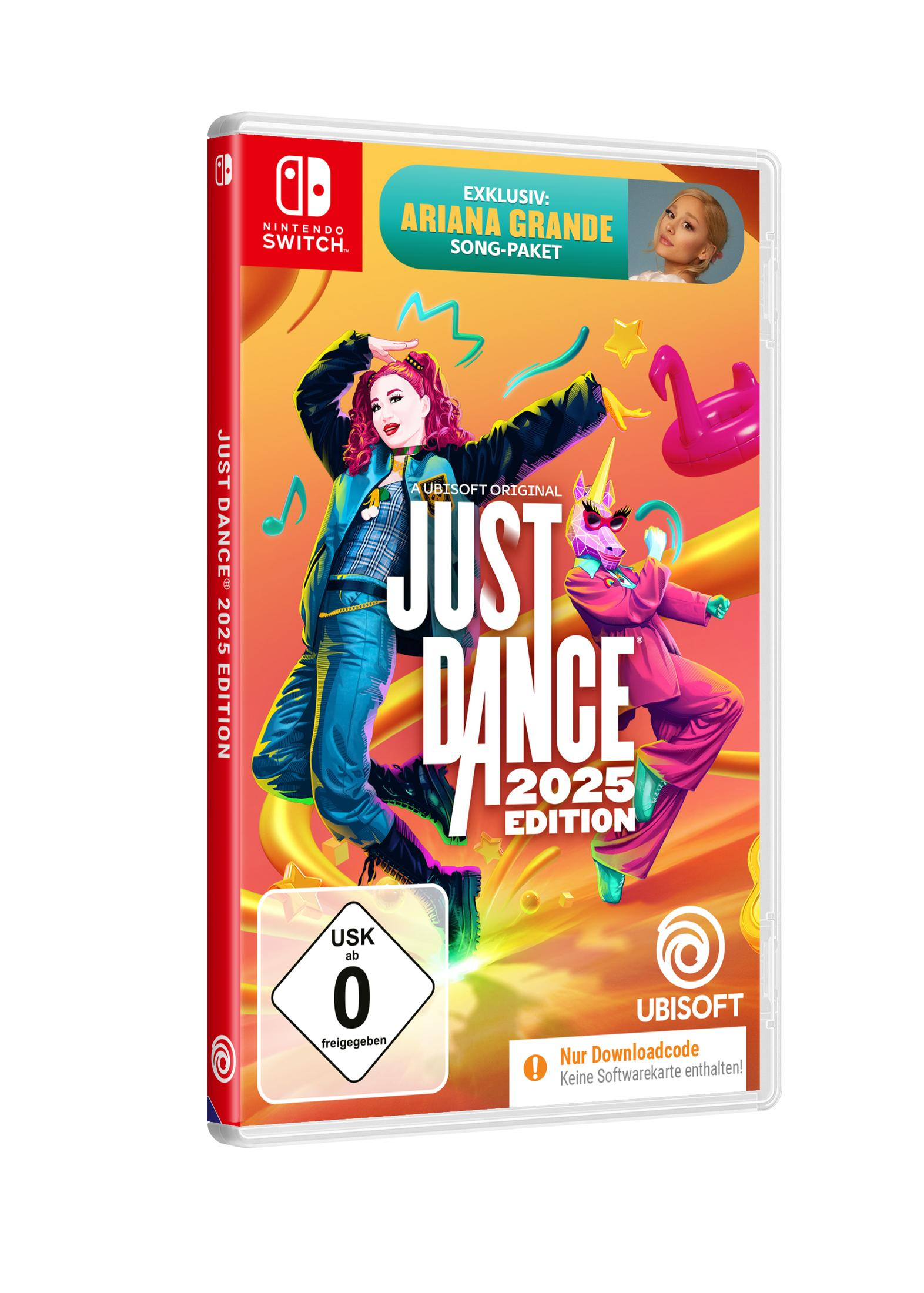 Nintendo Switch-Spielhülle mit Ariana Grande Song-Paket-Details.