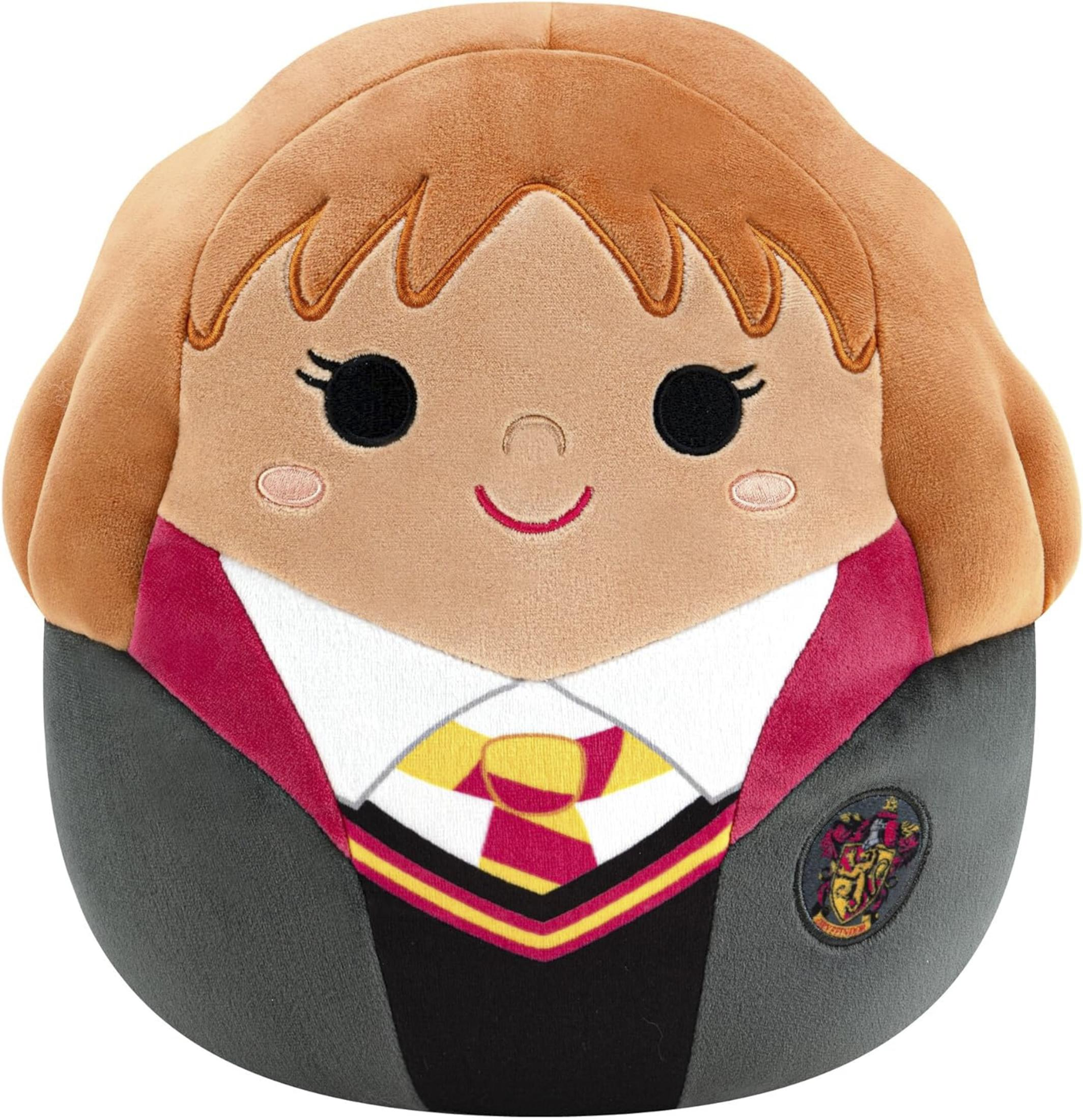 Hermine Granger Plüschtier mit Gryffindor-Farben und Wappen. Weiche, abgerundete Form.