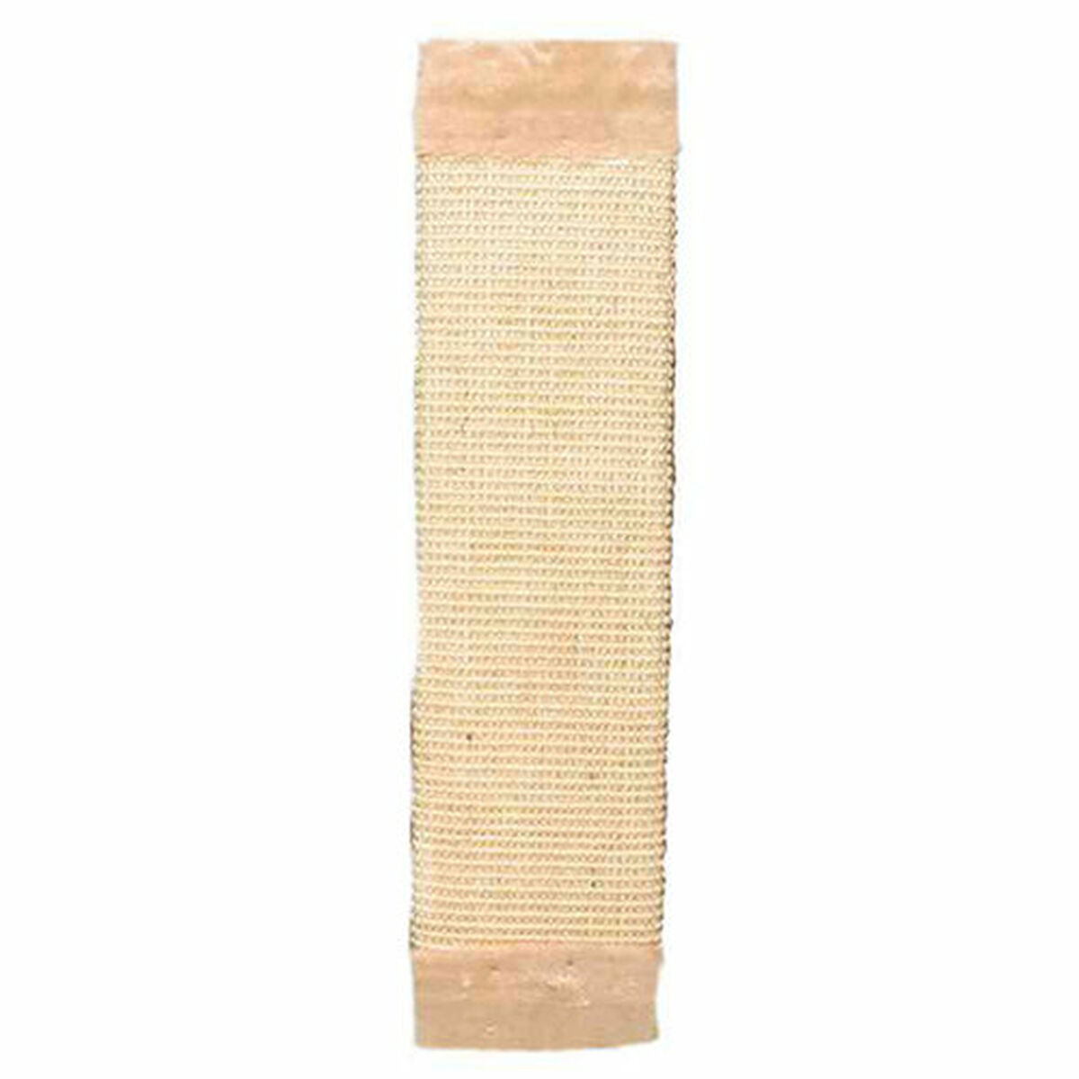Tiragraffi beige per gatti, forma rettangolare, con tessuto beige sopra e sotto.
