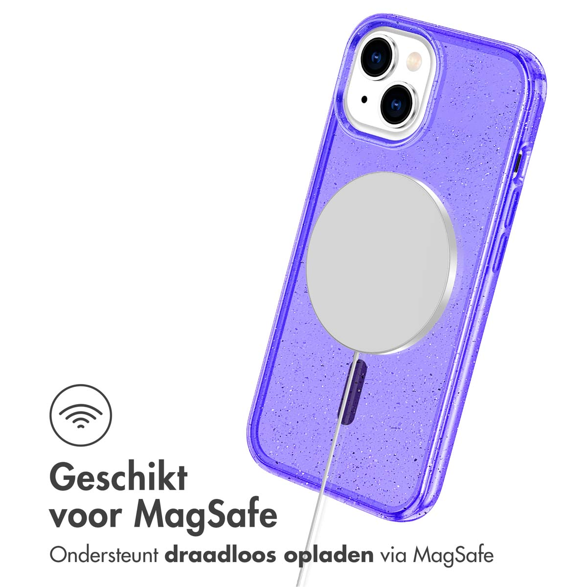 IMOSHION Sparkle Backcover metallo COVER per Apple iPhone 14, Viola