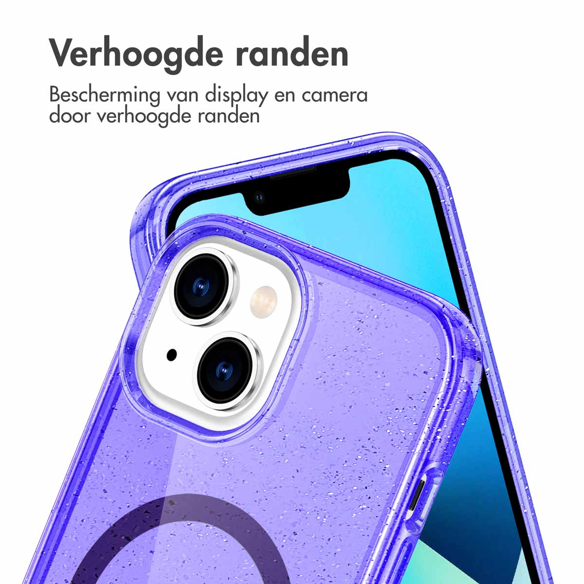 IMOSHION Sparkle Backcover metallo COVER per Apple iPhone 14, Viola