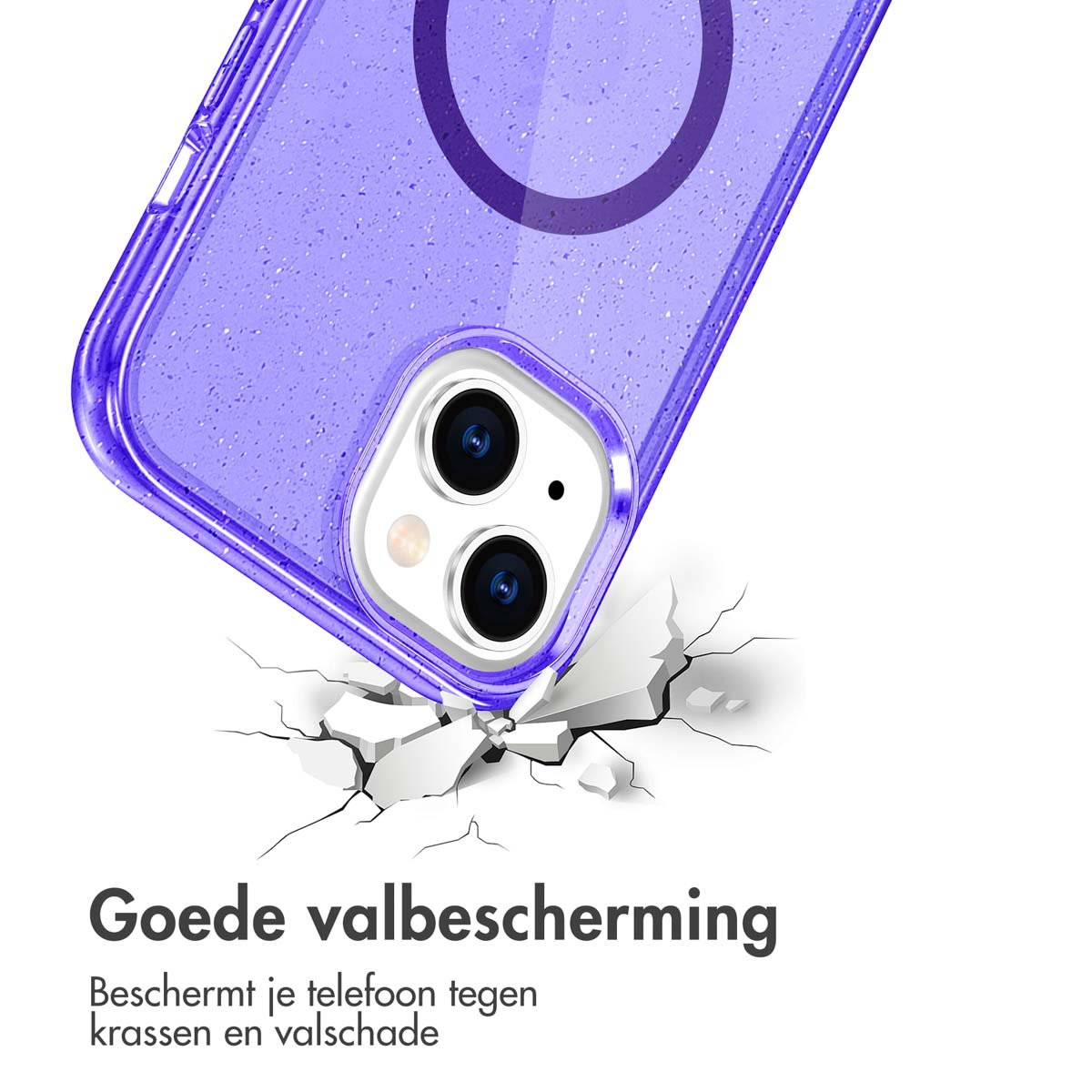 IMOSHION Sparkle Backcover metallo COVER per Apple iPhone 14, Viola