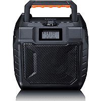 MediaMarkt LENCO ODR-160GY Krachtige draagbare outdoor DAB+/FM radio met Bluetooth® - IPX5 waterbestendig Oranje-Zwart aanbieding