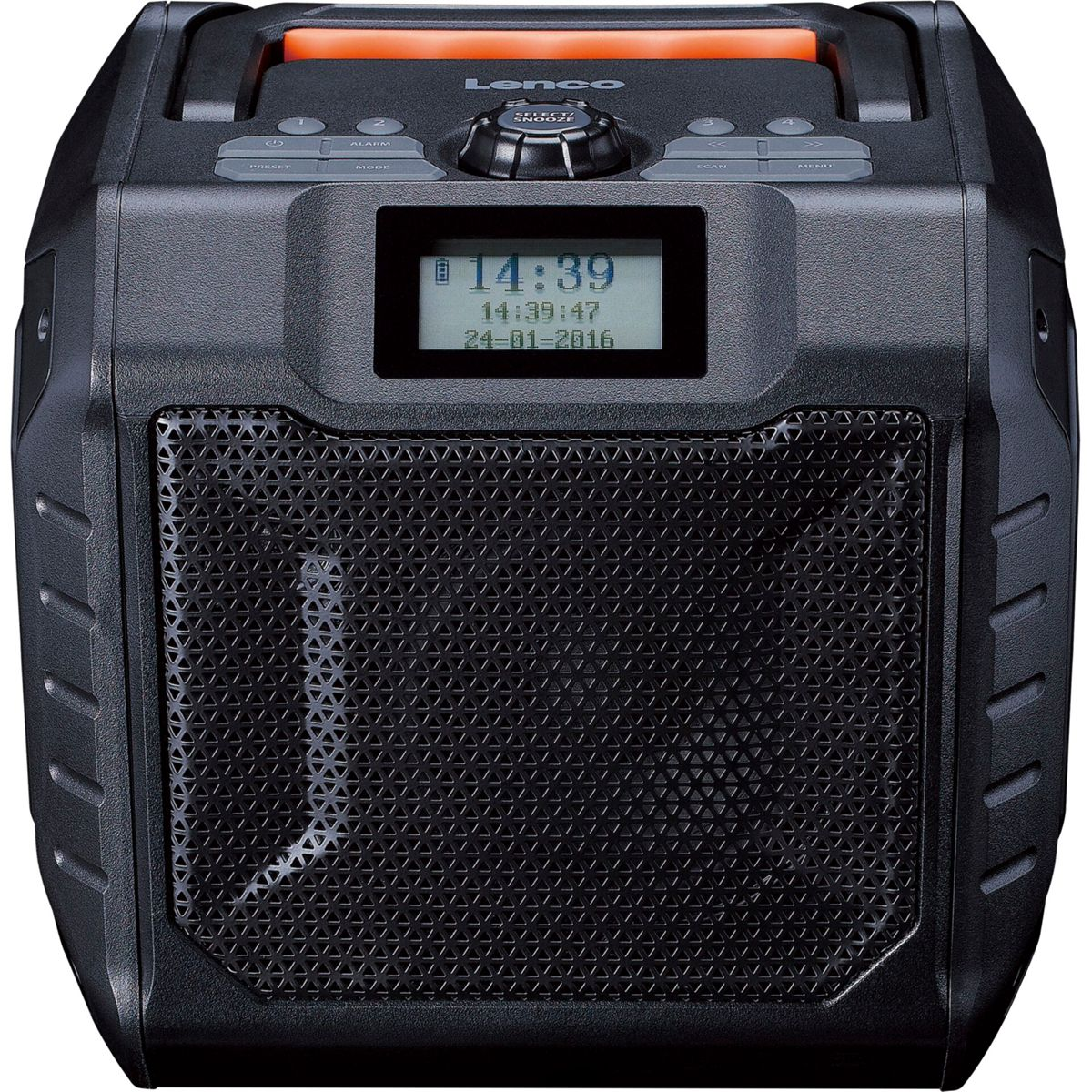 Radio LENCO ODR-160GY Czarny, Pomarańczowy