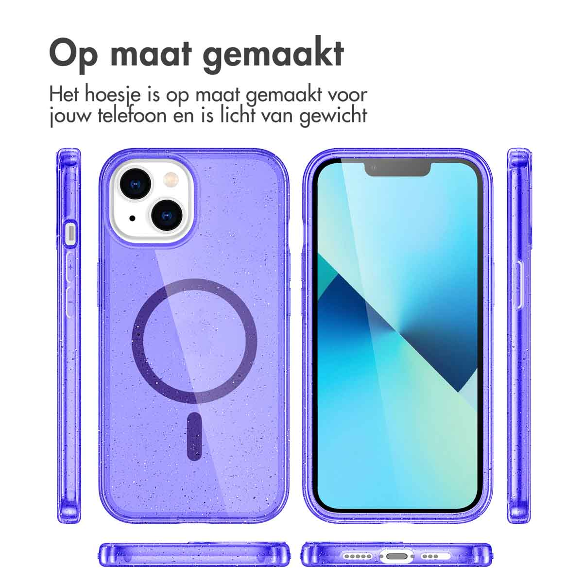 IMOSHION Sparkle Backcover metallo COVER per Apple iPhone 14, Viola