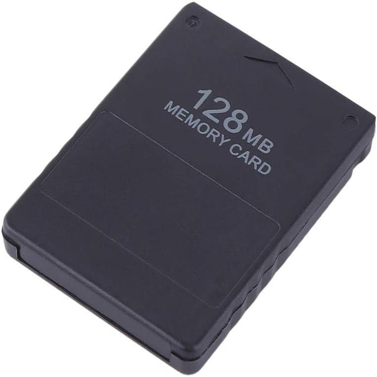 Eine schwarze 128MB Speicherkarte mit dem Text '128MB SPEICHERKARTE' in Weiß.