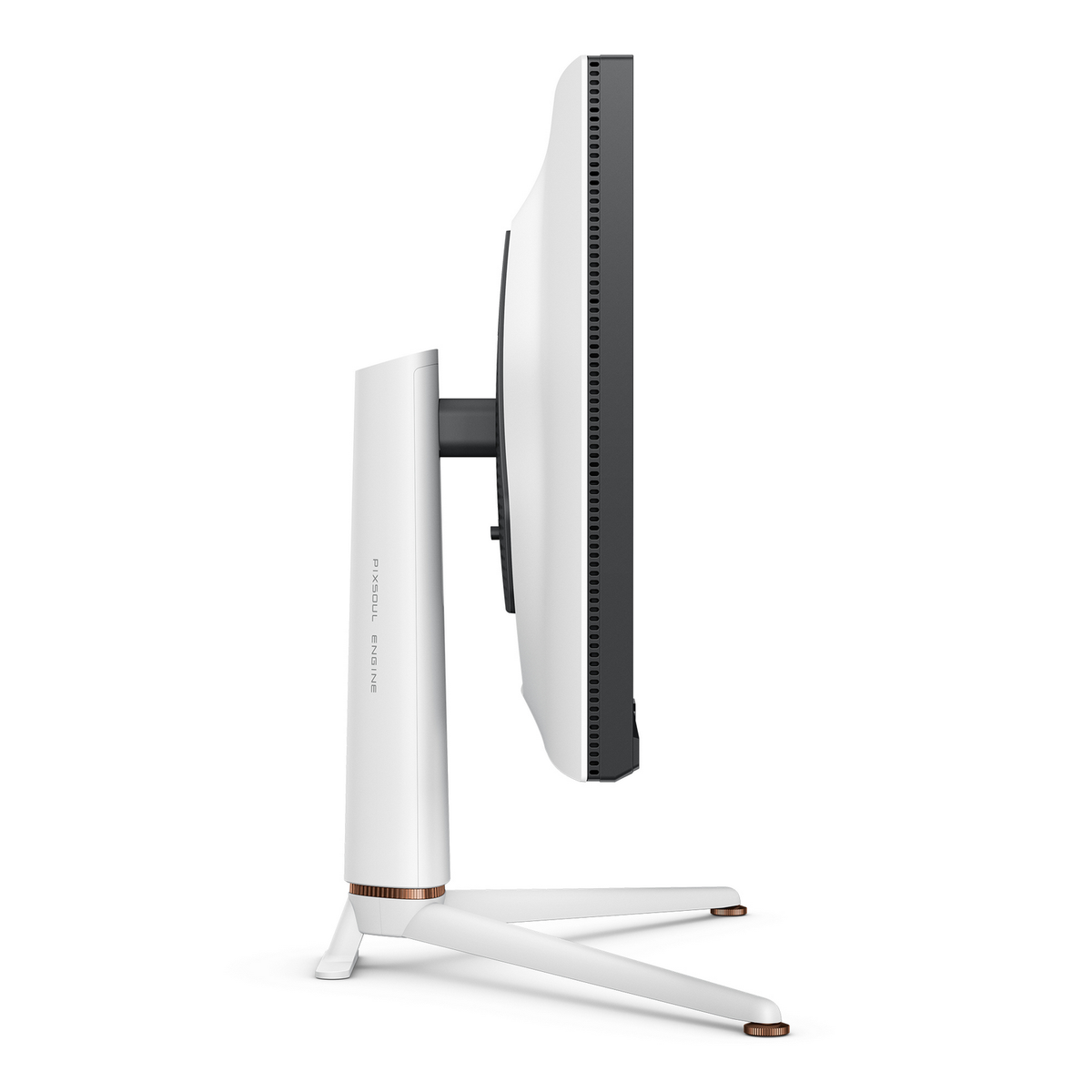 Czarny i srebrny odkurzacz robot. Ma przezroczysty niebieski pojemnik na wodę i górę z przyciskami.