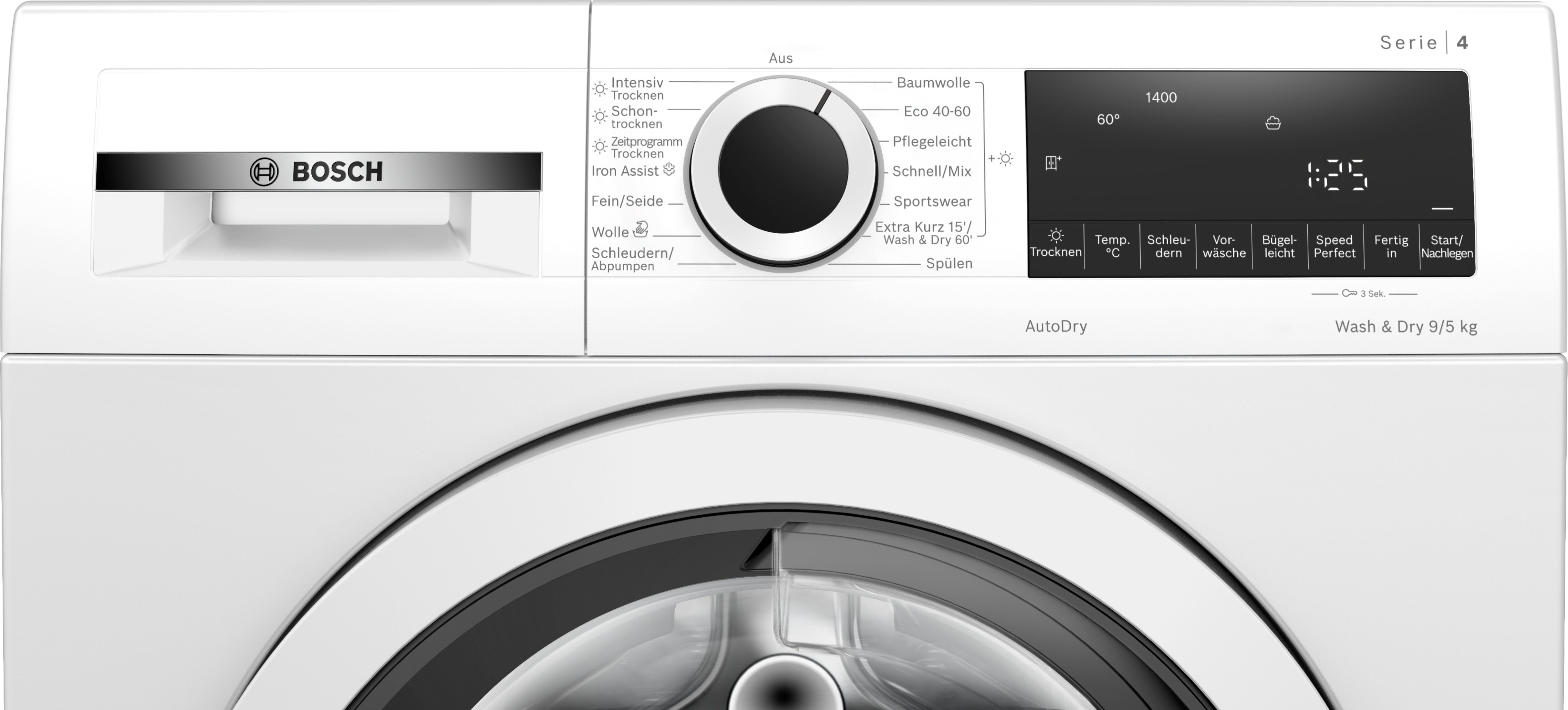 BOSCH WNA13441 Waschtrockner (9 kg / 5 kg, 1400 U/Min.)