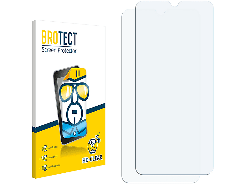 BROTECT Displayschutzfolie Für Xiaomi Redmi Note 8 Pro (2 Stück) – Ultraklar & Kratzfest, Made In Germany