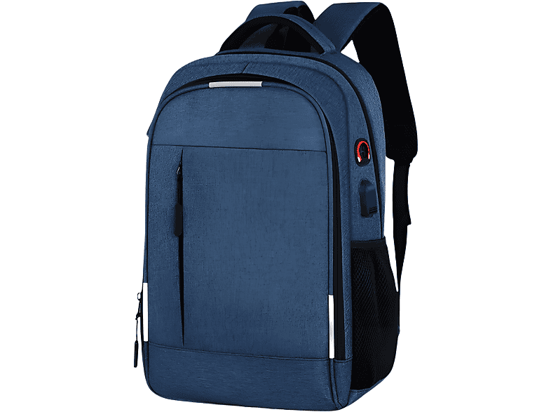 DECOME USB-Rucksack für Männer und Frauen Große Kapazität Wasserdichte  Mehrfache Fächer blau