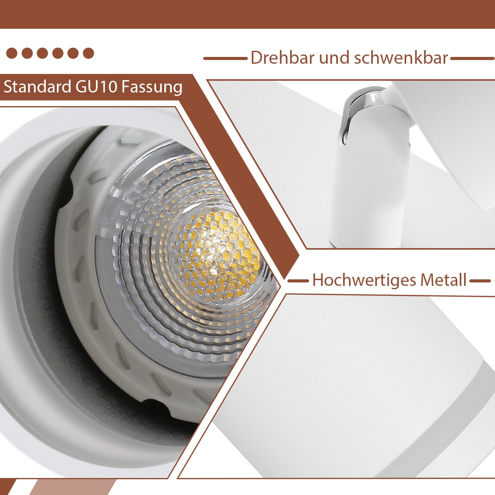 Biała oprawa oświetleniowa wpuszczana z żarówką. Szczegółowy widok żarówki i konstrukcji oprawy.