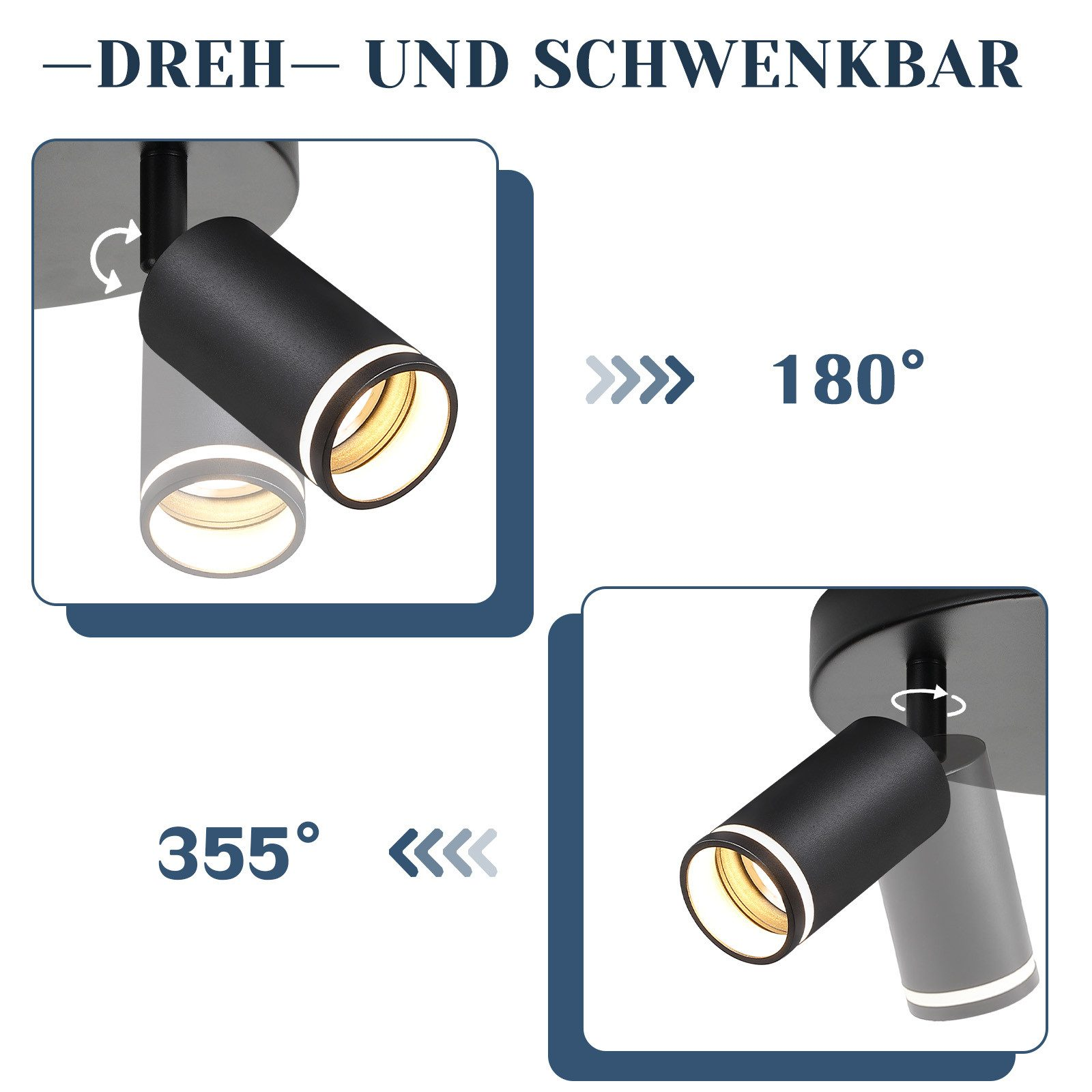 Czarno-białe reflektory ze wskaźnikami obrotu. Reflektory znajdują się na białej powierzchni.