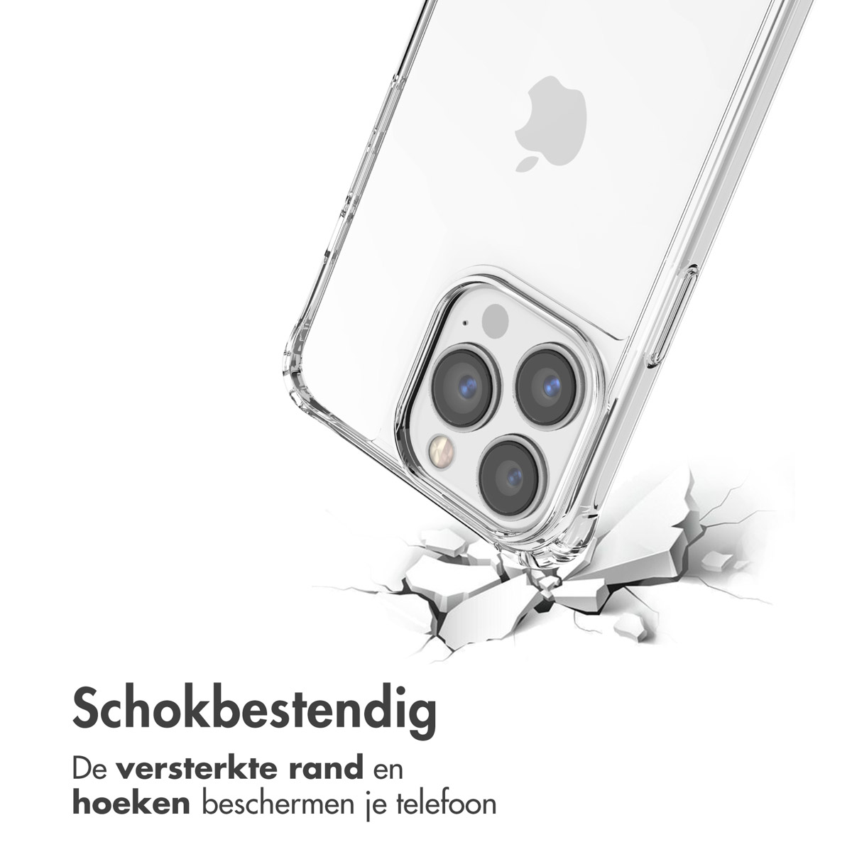 IMOSHION Backcover con cordino + braccialetto Cover per Apple iPhone 13 Pro, Trasparente