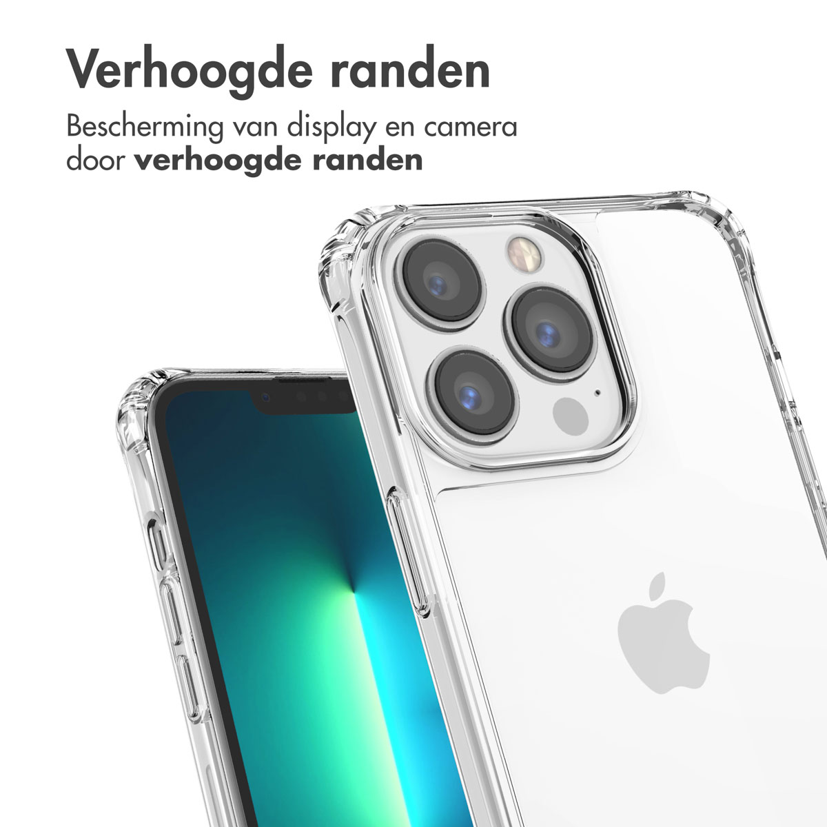 IMOSHION Backcover con cordino + braccialetto Cover per Apple iPhone 13 Pro, Trasparente