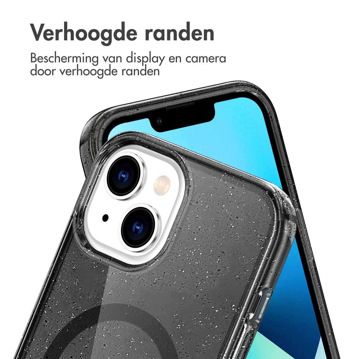 IMOSHION Sparkle COVER per Apple iPhone 14, Nero