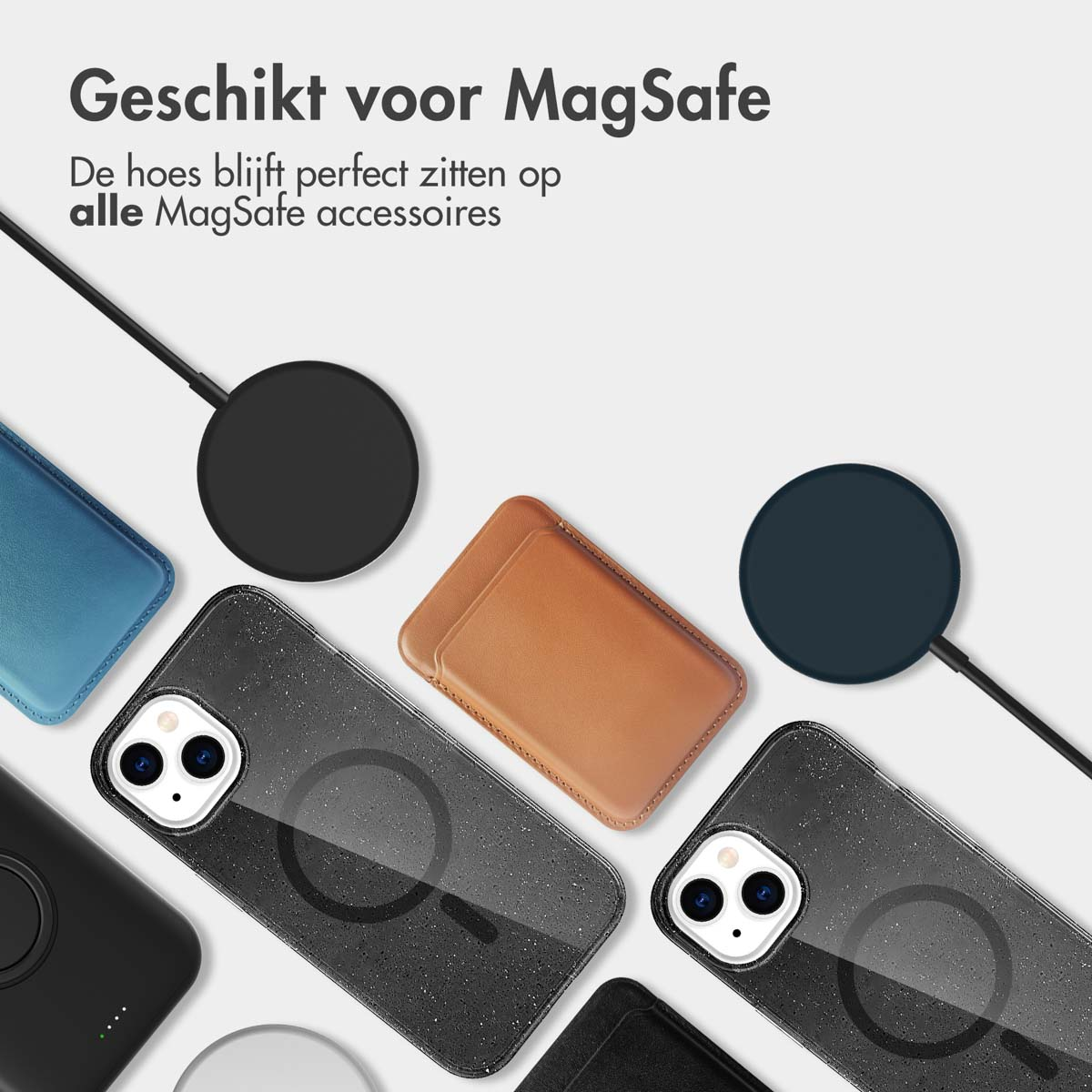IMOSHION Sparkle COVER per Apple iPhone 14, Nero
