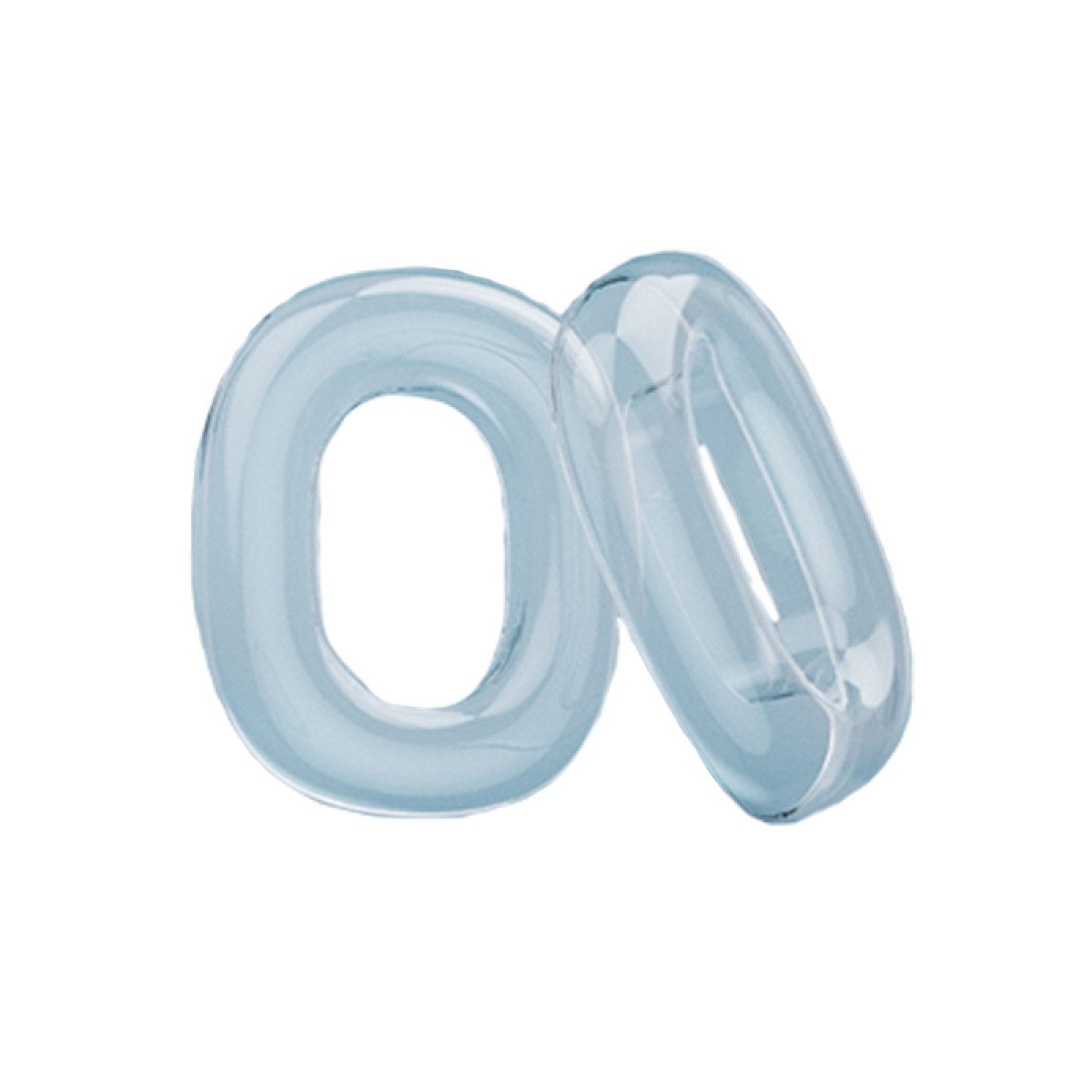 Dwa przezroczyste owale, jeden w drugim, na białym tle.