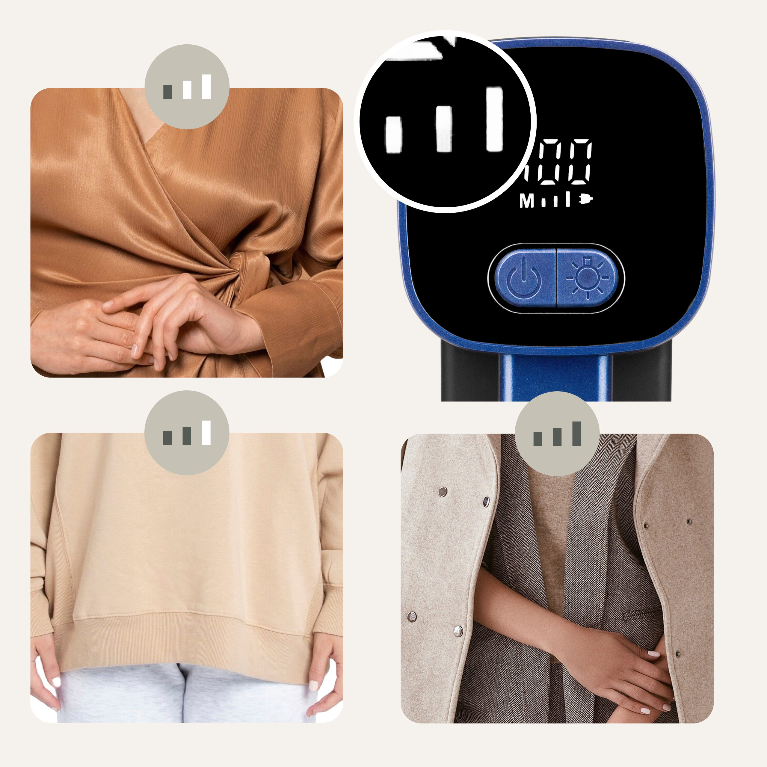 Zbliżenie kobiet w ubraniach. Szczegół interfejsu smartwatcha.