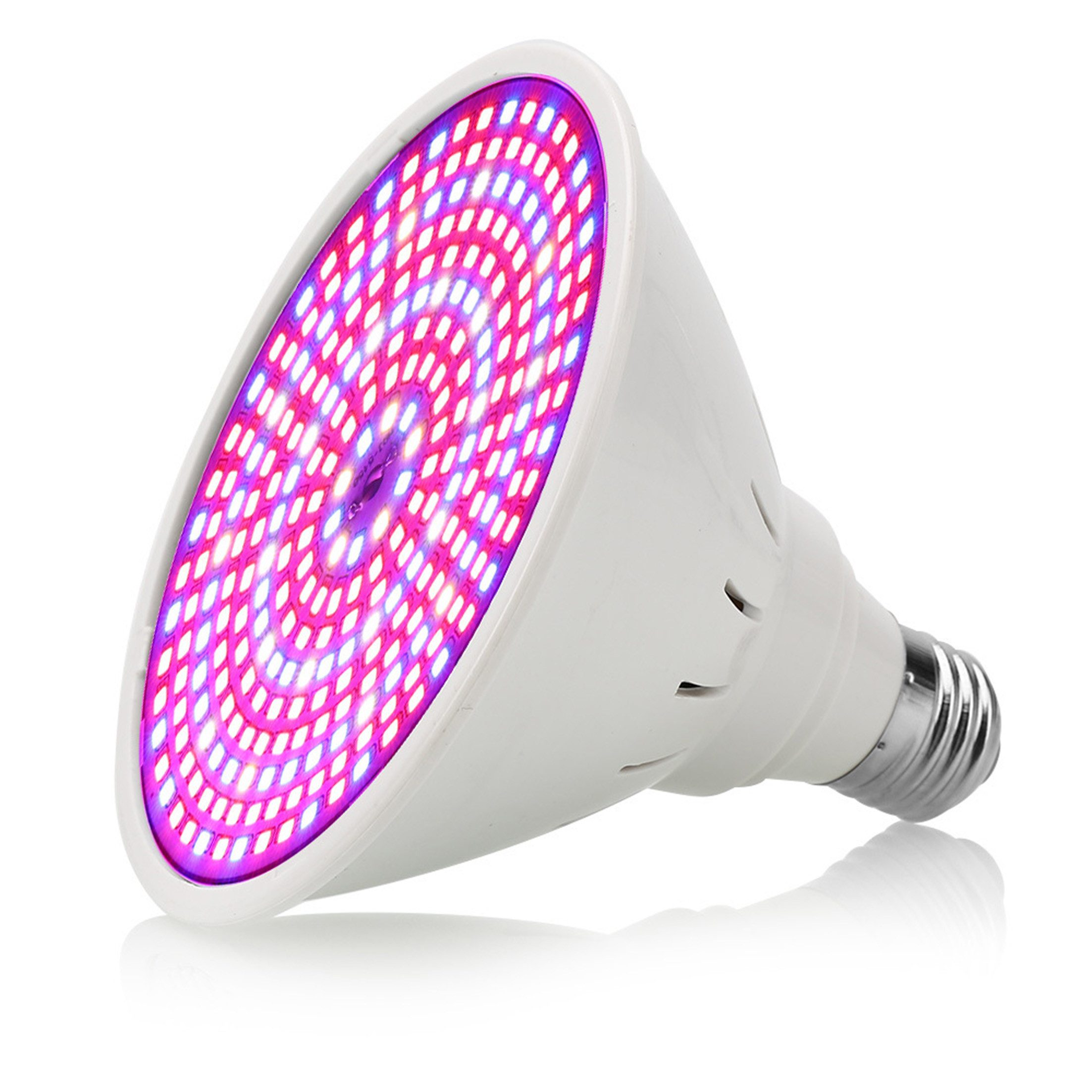 Weiße LED-Wachstumslampe mit roten und violetten LEDs.