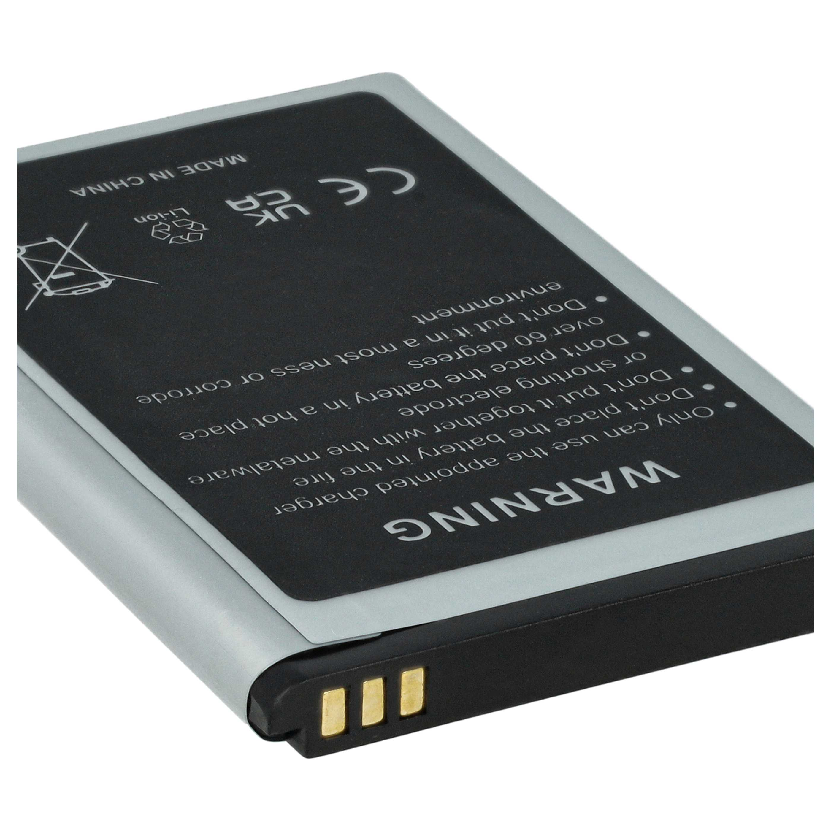 Eine Batteriezelle mit Warnhinweisen.