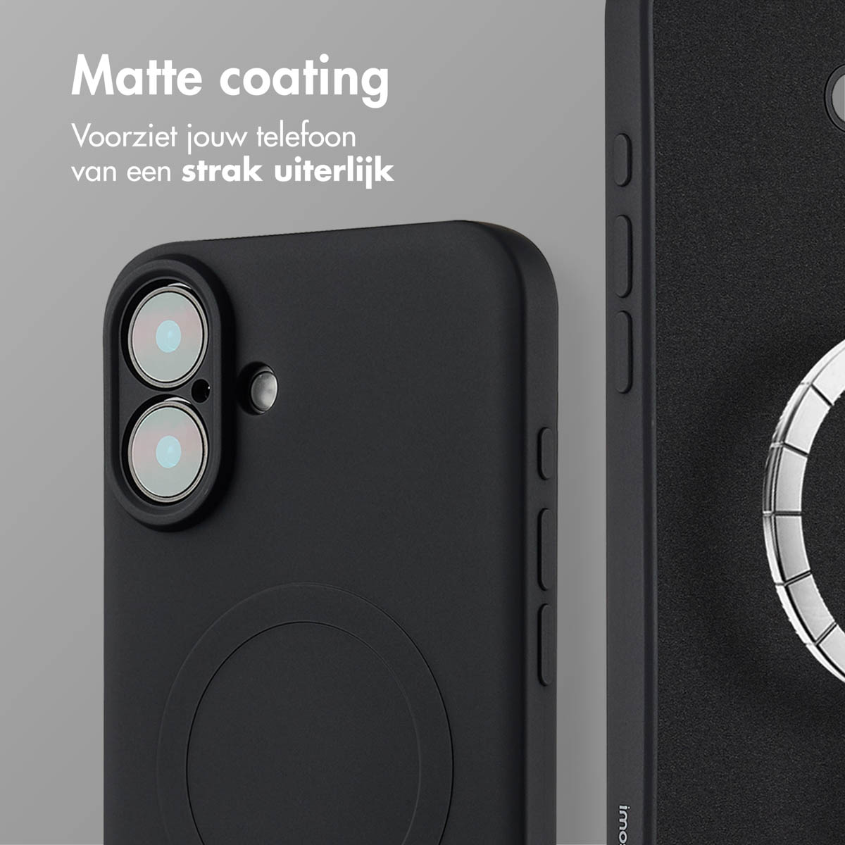 IMOSHION Coque colorée compatible avec iPhone 16 Plus Étui de Téléphone voor Apple iPhone 16 Plus Noir