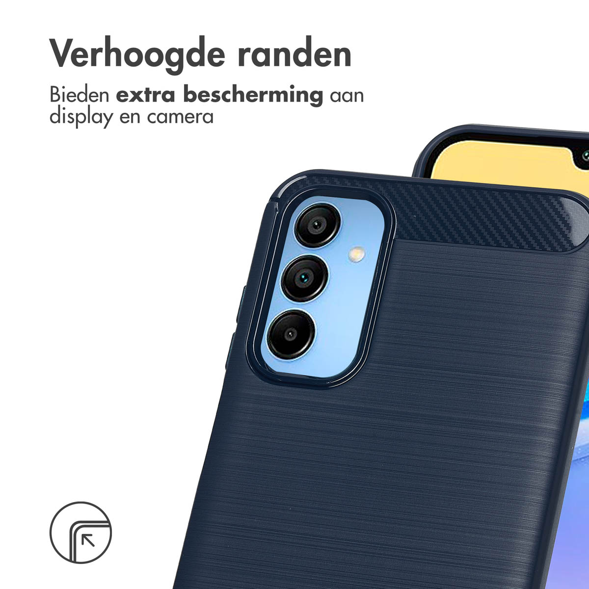 IMOSHION Coque arrière compatible avec Samsung Galaxy A15 (4G)/Samsung Galaxy A15 (5G) Étui de Téléphone voor Samsung Samsung Galaxy A15 (4G)/Samsung Galaxy A15 (5G) Bleu foncé