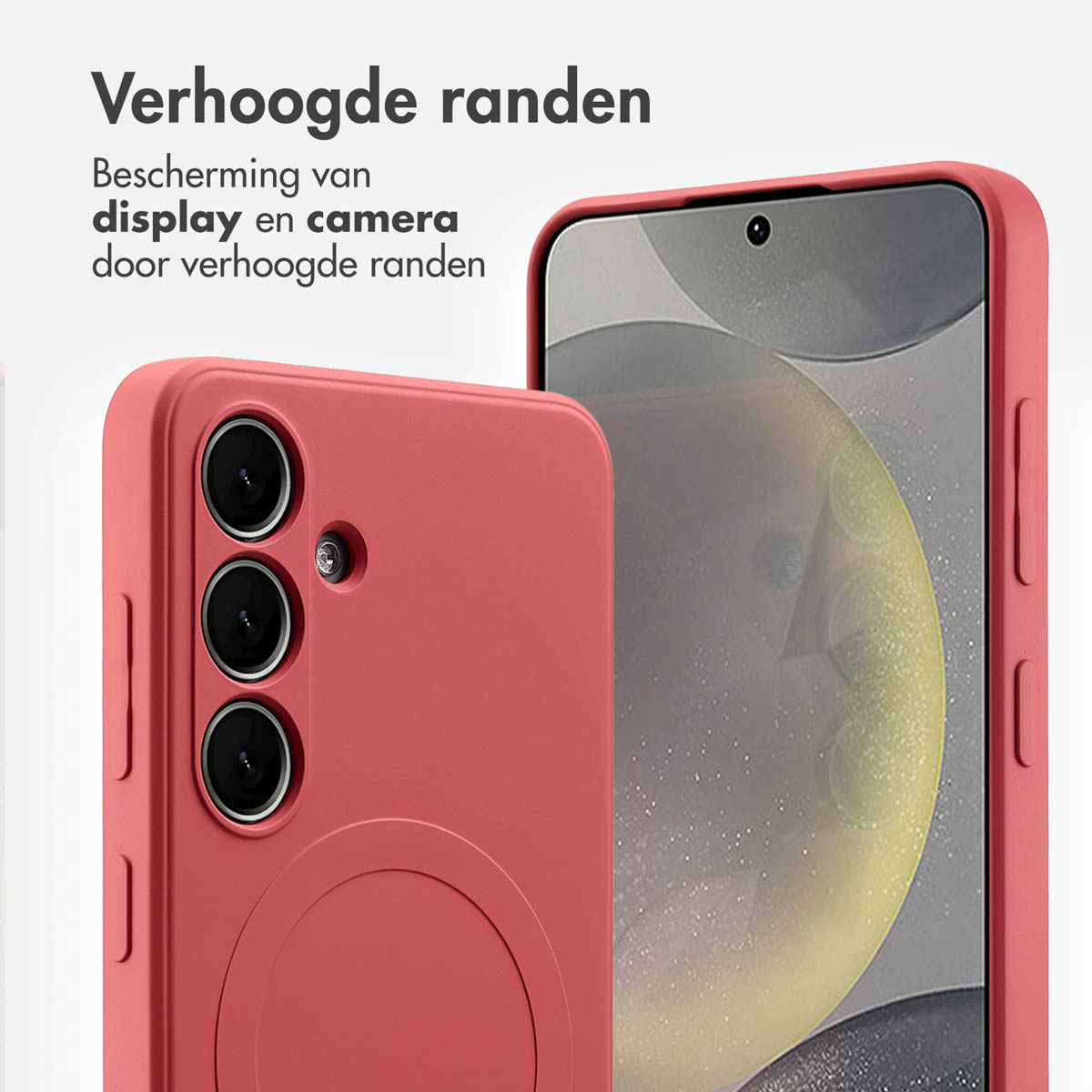 IMOSHION Color Backcover met MagSafe - Geschikt voor Samsung Galaxy S24 - Telefoonhoesje voor Samsung Samsung Galaxy S24 Roze