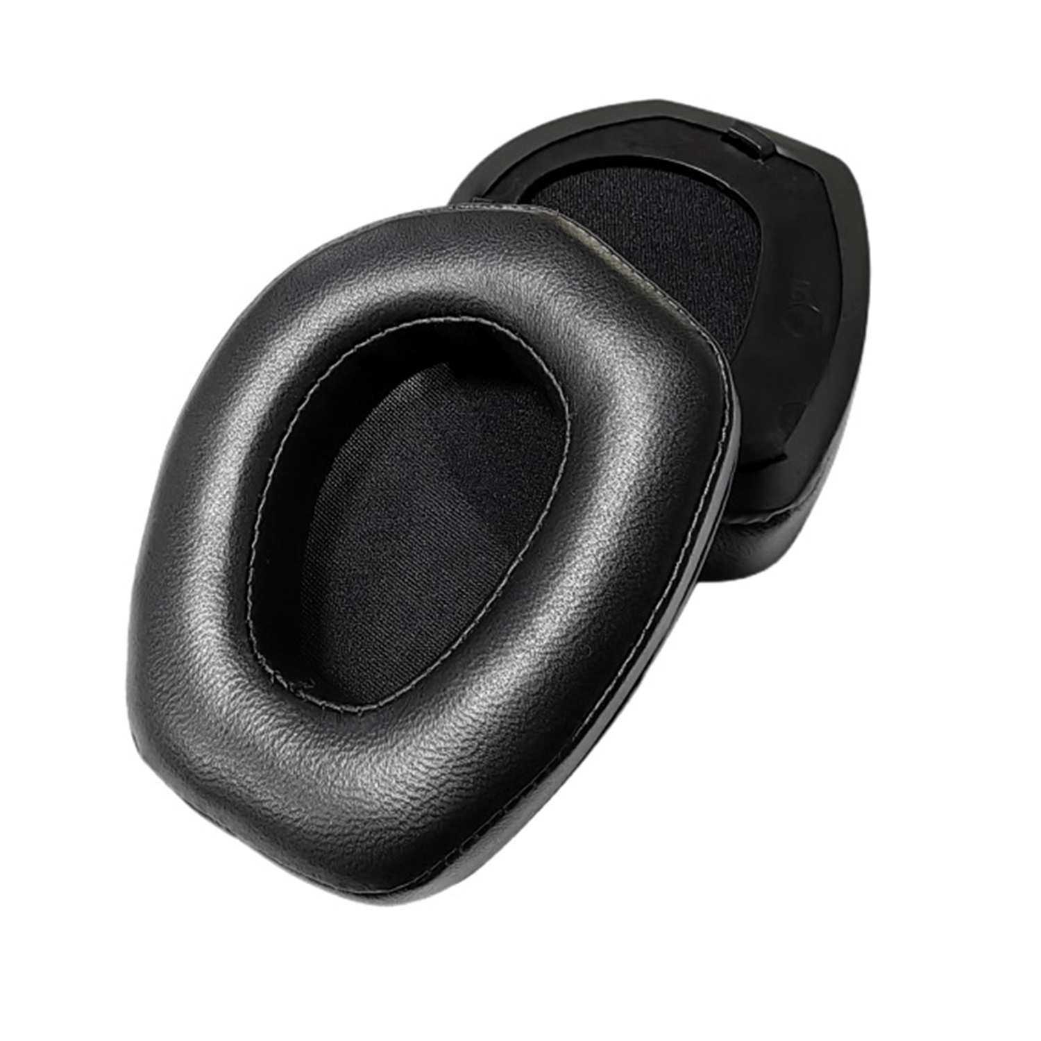 Zwei schwarze Ohrmuscheln. Eine ist offen, die andere ist geschlossen.