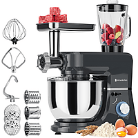 MediaMarkt KITCHENBROTHERS KB800 Keukenmachine Antraciet aanbieding