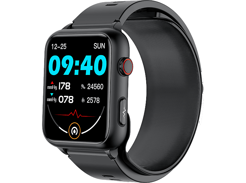 INF 304651 Smartwatch Silikon, Schwarz